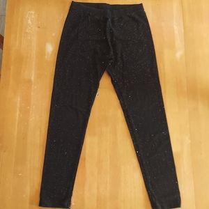 Girls Black with Sparkles Leggings